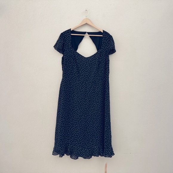 Reformation Rosi Dress Black Selene Dot Sweetheart Smocked Feminine Plus 18 NWT - Picture 6 of 14